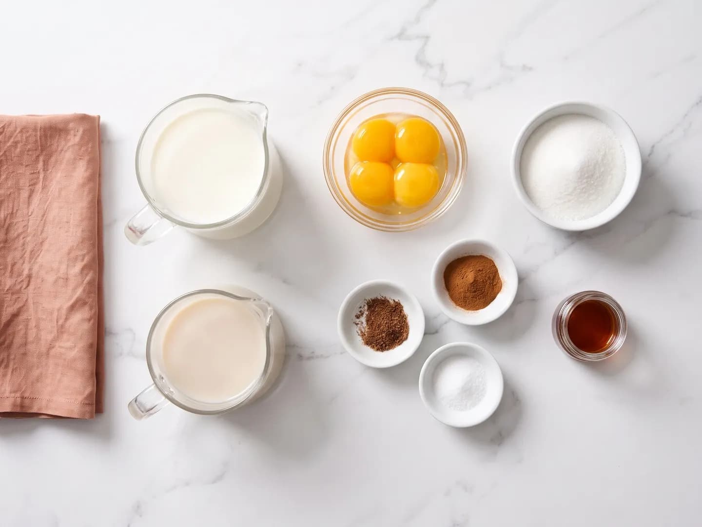 Ingredients for allulose-sweetened eggnog