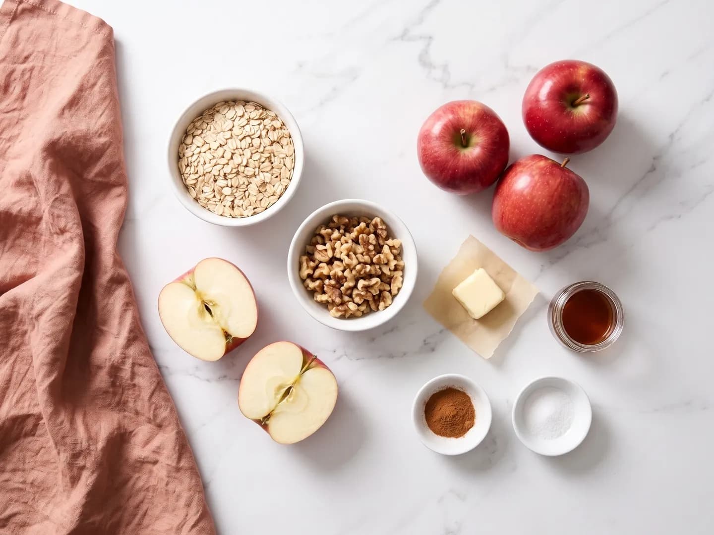 Ingredients for healthy baked apples