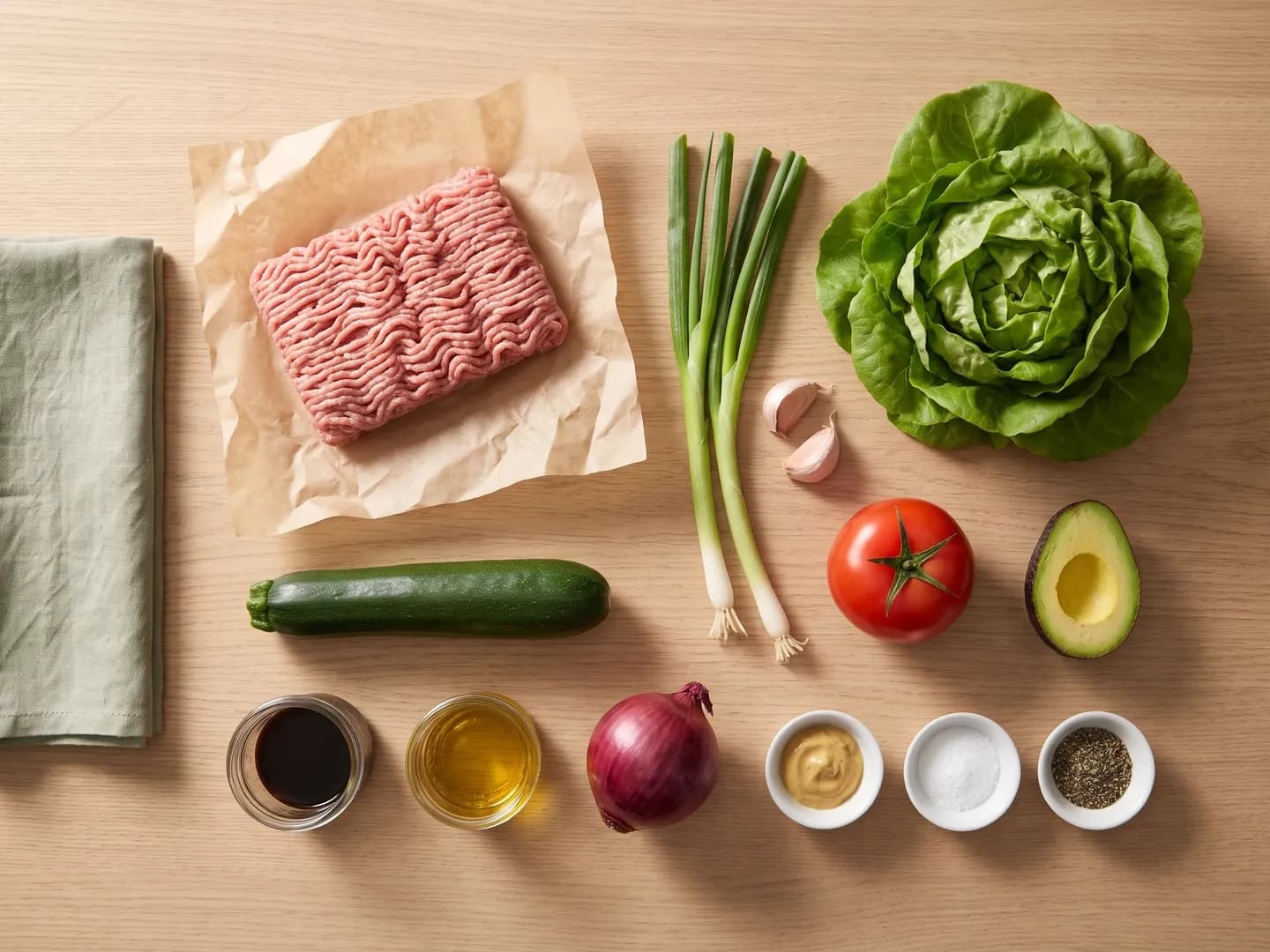Ingredients for turkey burgers