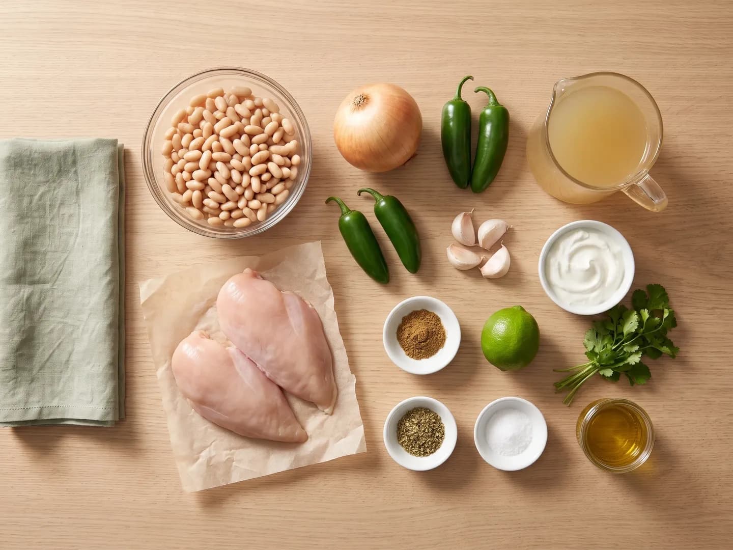 Ingredients for white chicken chili