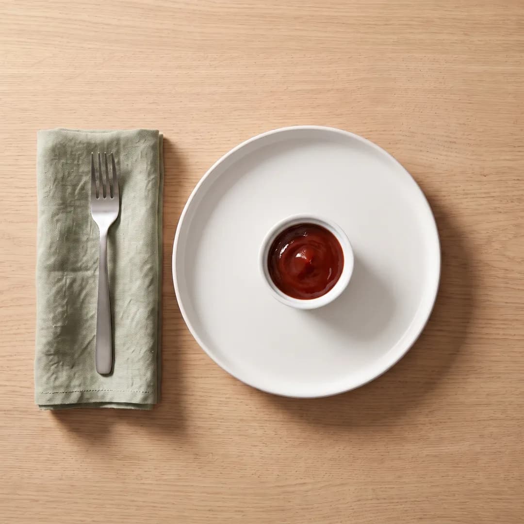 Ramekin of allulose-sweetened BBQ sauce
