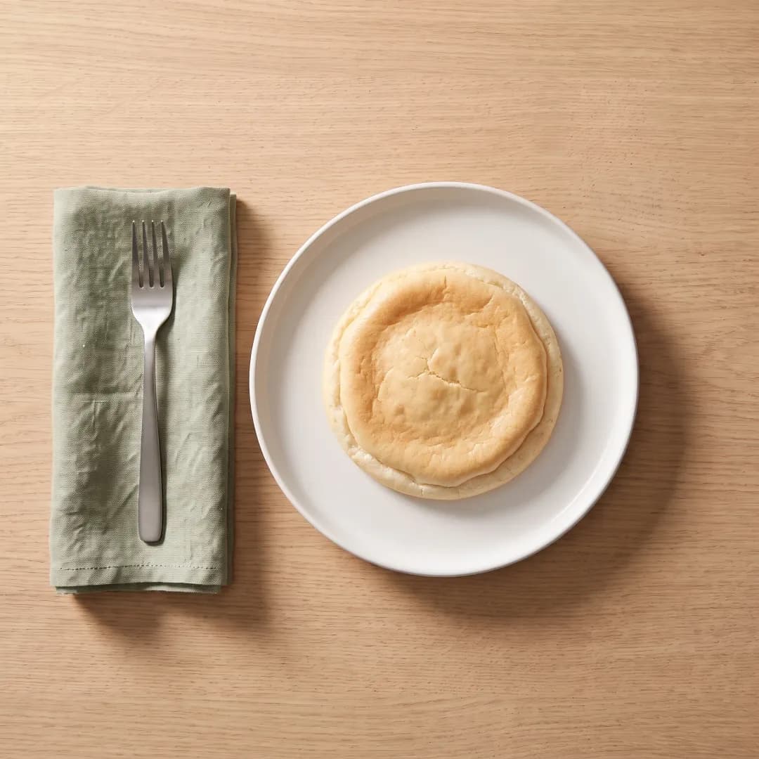 A round of Greek yogurt cloud bread
