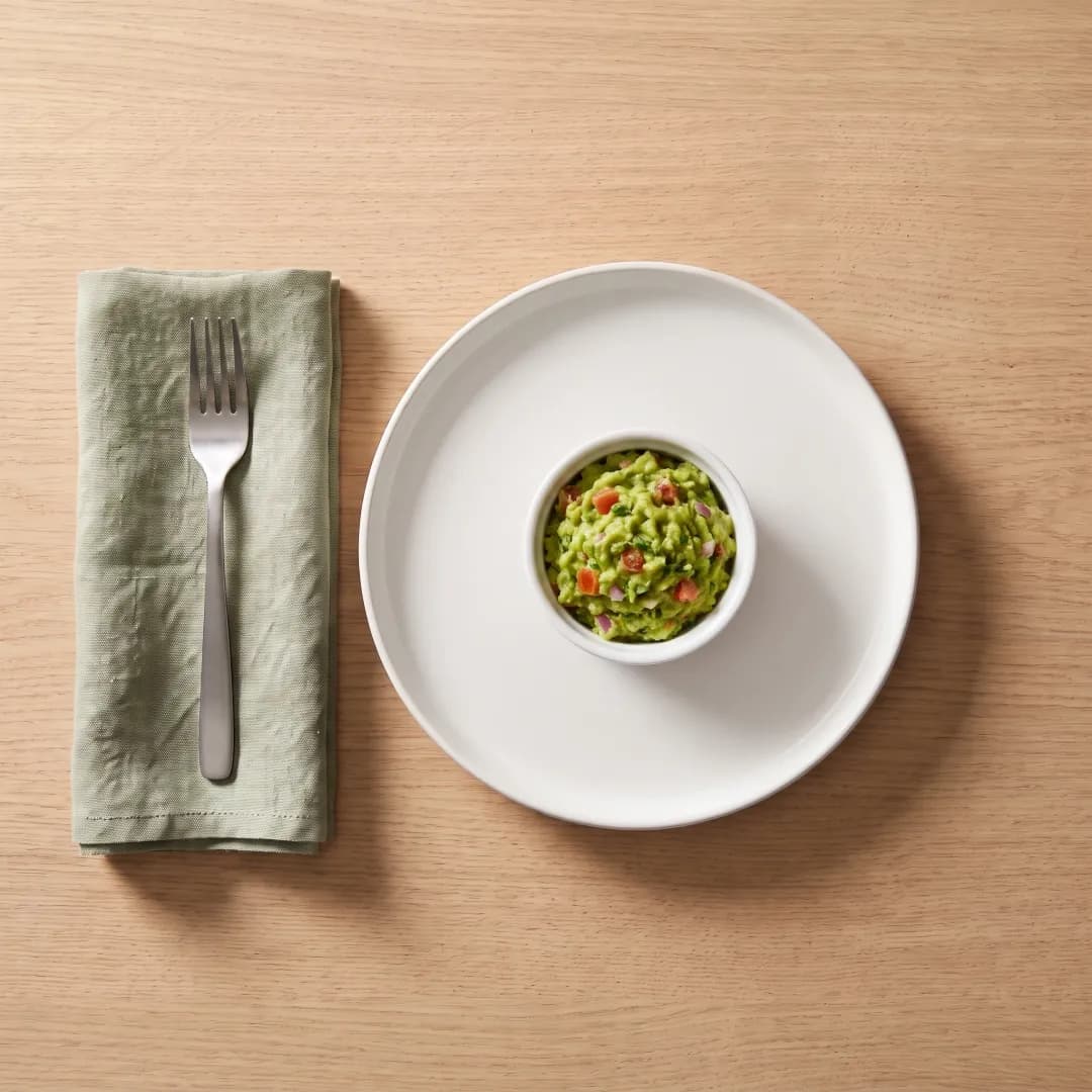 Ramekin of chunky guacamole