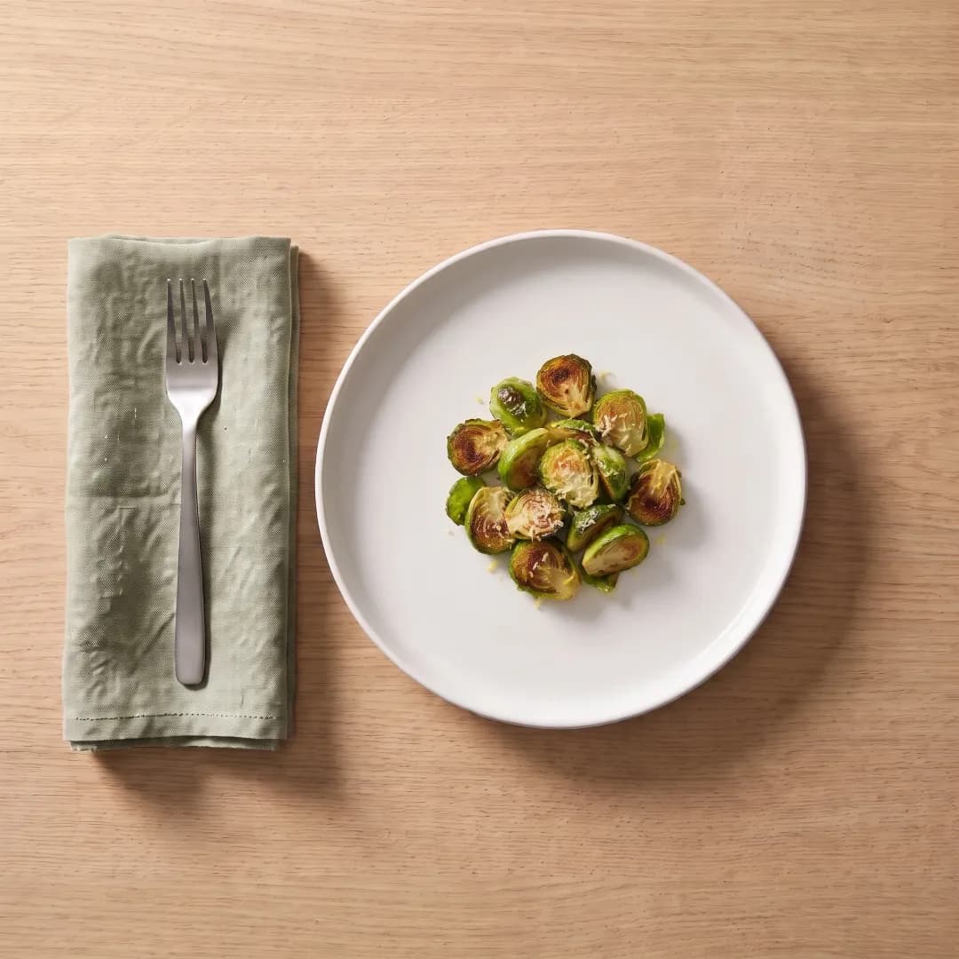 Roasted Brussels sprouts with Parmesan