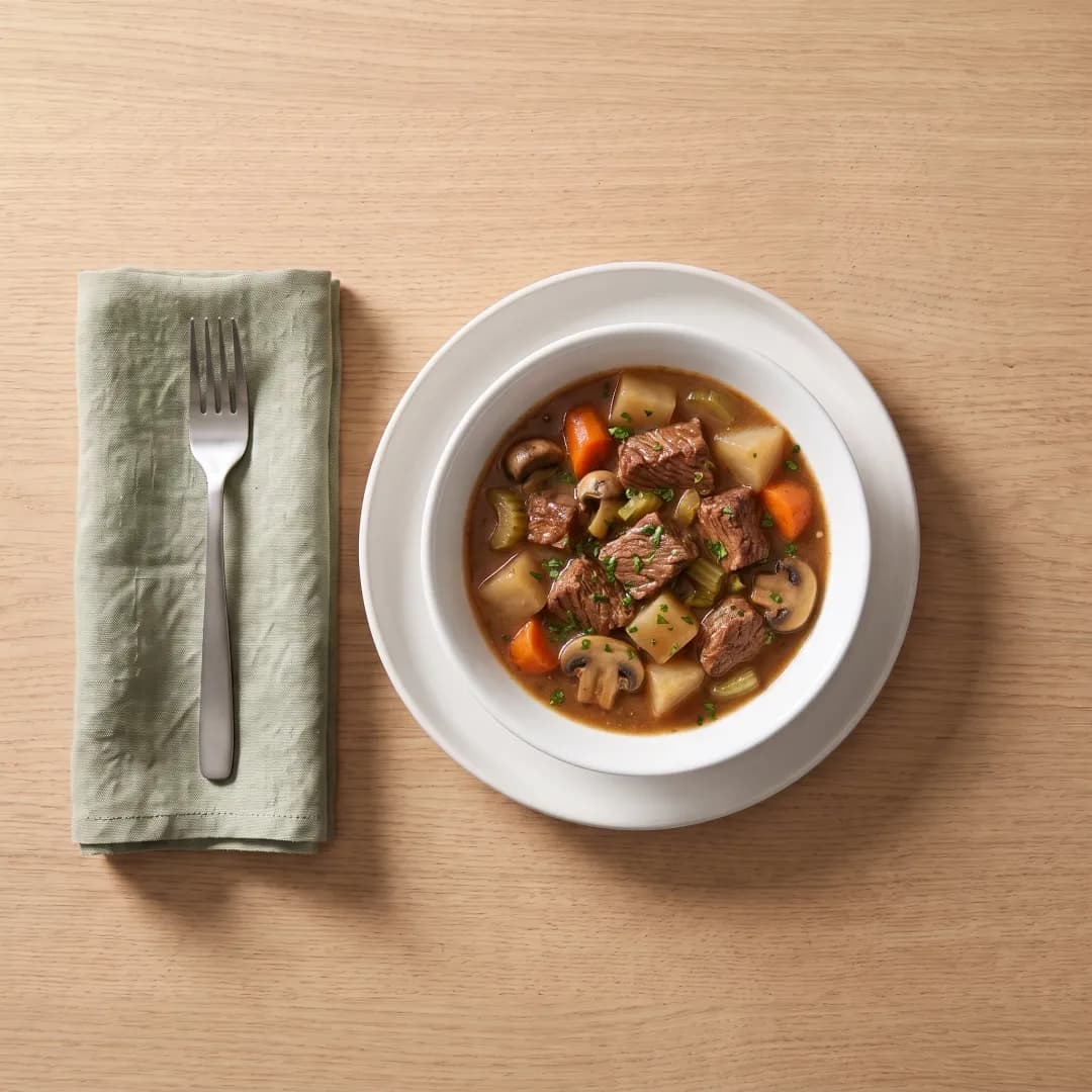 Bowl of slow-cooker beef stew