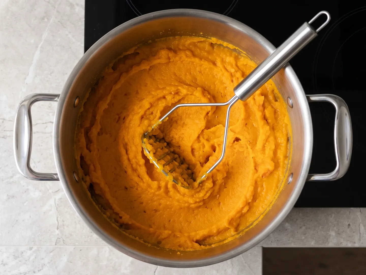 Mashed sweet potato and squash