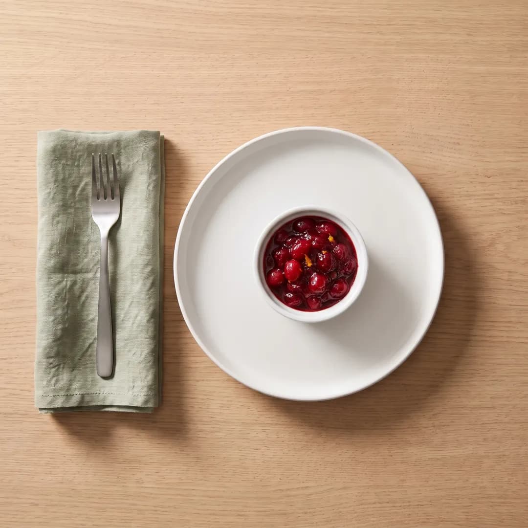 Small ramekin of sugar-free cranberry sauce